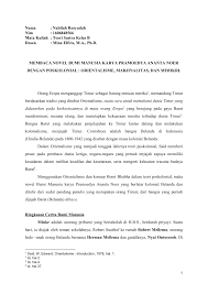 Pdf Membaca Novel Bumi Manusia Karya Pramoedya Ananta Toer Dengan Poskolonial Orientalisme Marjinalitas Dan Mimikri