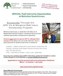 You may be in college and could use some extra time for a paper, or you may be writing an effective and appropriate extension request letter is important. Internships In Floriculture And Horticulture American Floral Endowment