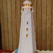 Working Lighthouse Using A Flameless Candle And Gum Paste Flameless Candle Candles Gum Paste