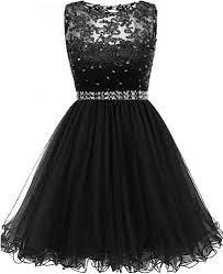 Amazon.com: Himoda Lace Beaded Homecoming Dresses Sequined Appliques  Cocktail Prom Gowns Short H010 0 Black : Clothing, Shoes & Jewelry