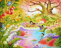 Learn to paint a beautiful magical fairy garden with acrylic paints!super simple techniques. Magical Garden By Frecklefaced29 On Deviantart
