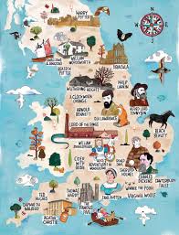 Jane Austen S Hampshire A Literary Tour Vacation England Map Literary Travel Map Of Britain