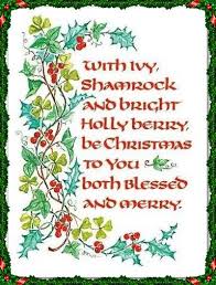 Irish blessing plaques include framed prints along with signs with toasts and a curse or two. Irish Christmas Sayings