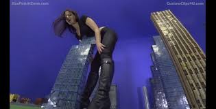 Giantess Cali- Grows and Destroys Cities