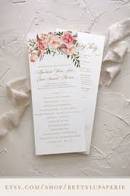 Floral Wedding Programs Wedding Programs Floral Wedding Pro Floral Wedding Programs Watercolor Floral Wedding Invitations Sample Wedding Invitation Wording