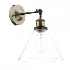 We did not find results for: Vintage Antique Brass Wall Light With Clear Tapered Glass Shade