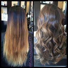 Ombre Fix Color Correction This Stylist Used A Balayage Technique To Balance And Blend Her Client S Diy O Balayage Balayage Highlights Long Layered Haircuts