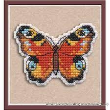 14 count white cotton fabric for cross stitch. Buy Oven Counted Cross Stitch Kit Badge Peacock Eye 4 9x6 5cm Di 3 69