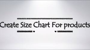 shopify website size chart for product page