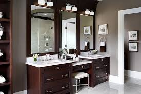 Drop Down Makeup Vanity Traditional Bathroom Jane Lockhart Interior Design English chestnut finish bathroom double sink vanity made with natural stone, solid wood and carb ph2 certified panels antique brass.