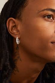 Shop Eileen Silver Twirl Hoop Earrings