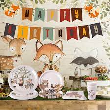 30 large hedgehog foil balloon, woodland balloons, woodland party supplies, woodland theme babayshower, woodland party decor supersweetparty 5 out of 5 stars (9,100) $ 7.40. Staraise Woodland Party Supplies Safari Animal Banner Cupcake Birthday Party Decoration Kids Jungle Theme Party Baby Shower Deco Buy At The Price Of 2 13 In Aliexpress Com Imall Com