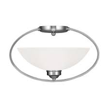 Livex Lighting Somerset One Light Flush Mount Brushed Nickel Finish With White Alabaster Glass Walmart Com Walmart Com