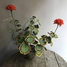 The Green Vase Potted Orange Geranium Plant Geranium Plant Plants Green Vase