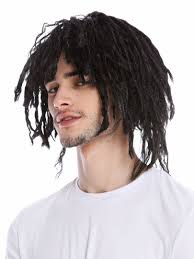 Whether your hair is chemically straightened, curly, kinky or wavy natural hair, or braids, keeping textured hair looking on point becomes even more of a factor when you start to increase your fitness game. Wig Me Up Cxh 001 P103 Wig Men Women Halloween Dreadlocks Rasta Short Black Afro Caribbean
