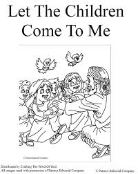 A few boxes of crayons and a variety of coloring and activity pages can help keep kids from getting restless while thanksgiving dinner is cooking. Let The Children Come To Me Coloring Page Crafting The Word Of God