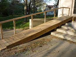 Wood for posts for stability 6. Ramp Repair Wheelchair Ramp Outdoor Ramp Wooden Ramp