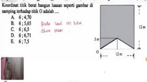 Koordinat titik berat bangun seperti gambar berikut adalah. Titik Berat Gabungan Persegi Dan Segitiga Panjang Sisi 12 M Yang Berlubang Pakai Pengurangan Youtube