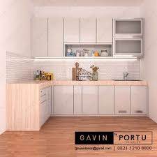 Pembuatan Kitchen Set Bentuk L Minimalis Interior Lemari Dapur Minimalis