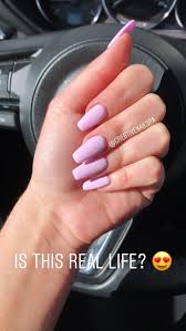 Spring 2019 Nails Coffin Shape Fresh Set Light Purple Nail New