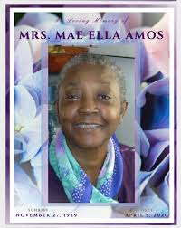 Mother Mae Ella Amos Obituary April 5, 2020
