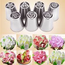 7pcs Russian Icing Piping Nozzles Tips Cake Decorating Sugarcraft Pastry Tool Wa Cake Decorating Supplies Creative Cake Decorating Cake Decorating Techniques