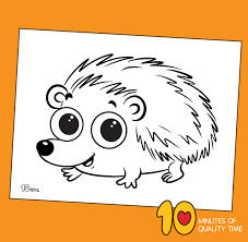 Show your kids a fun way to learn the abcs with alphabet printables they can color. Cute Hedgehog Coloring Page 10 Minutes Of Quality Time