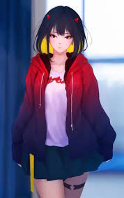 Tons of awesome mx shimmer wallpapers to download for free. Original Characters Short Hair Red Eyes Mx Shimmer Anime Anime Girls Horns Black Hair Vertical Frontal View 1428x2267 Wallpaper Wallhaven Cc