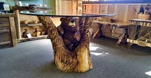Adorable Bear Table Chainsaw Carving Black Bear Decor Chainsaw Carving Bear Decor