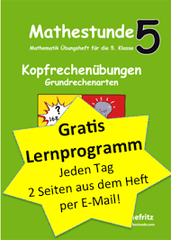 Kopfrechenaufgaben Klasse 5 Kopfrechnen Uben