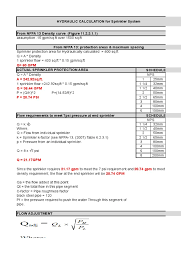 Hydraulic Calculations Fire Protection Xlsx Fire Sprinkler System Liquids