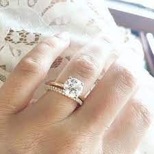 Blue Nile Engagement Ring And Wedding Band Gold Solitaire Ring Solitairering Real Engagement Rings Bluenile Engagement Ring Fine Engagement Rings