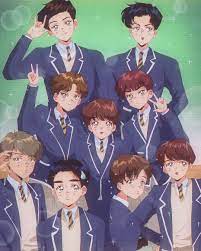 Image about kpop in (i) exo as an 90s anime. No Hay Ninguna Descripcion De La Foto Disponible Exo Anime 90s Anime 90 Anime