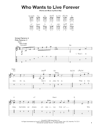 bridge but touch my tears with your lips touch my world with your fingertips and we can have forever and we can love forever forever is our today. Who Wants To Live Forever By Queen Easy Guitar Tab Guitar Instructor