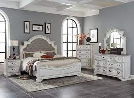 Elegant and delicate ruffle edge give you a charming and pretty queen bedding set. Antique White Oak King Bedroom Set My Furniture Place