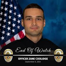 Officer Zane Coolidge #10914 E.O.W. 09/06/2024. This hero has succumb to  his injures passing away with his family and loves ones by his side. You  will be missed brother. 💙 Please keep