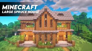 If you're on the hunt for minecraft house ideas, you've come to exactly the right place. Minecraft How To Build A Large Spruce House Spruce Survival House Tut Minecraft House Tutorials Cute Minecraft Houses Minecraft Cottage
