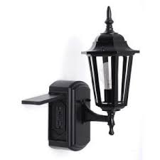 Hampton Bay Coach Style Reversible Exterior Wall Lantern With Built In Electrical Outlet Gfci Outdoor Post Lights Black Outdoor Wall Lights Wall Lantern