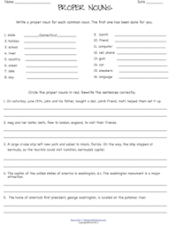 The reader does not know what kind of meal this is, leaving a lot of room open for interpretation. Common Proper Nouns Worksheets Nouns Worksheet Proper Nouns Worksheet Common And Proper Nouns