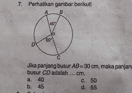 Jika panjang busur ab = 30 cm maka panjang busur cd adalah. 7 Perhatikan Gambar Berikut Jika Panjang Busur Ab 30 Cm Maka Panjangbusur Cd Adalah Cm A Brainly Co Id