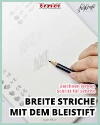 Zeichnen Lernen Breite Striche Mit Dem Bleistift Farbcafe