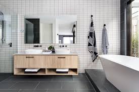 Eclife 24'' bathroom vanity sink combo brown cabinet vanity turquoise square tempered glass vessel sink & 1.5 gpm wovier chrome waterfall bathroom sink faucet with supply hose,single handle single hole vessel lavatory faucet,slanted body basin mixer tap tall body commercial. Bathroom Essentials Right Heights For Vanities Mirrors More Houzz Nz
