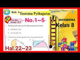 Maybe you would like to learn more about one of these? Ayo Kita Berlatih 6 2 Halaman 22 23 No 1 5 Matematika Kelas 8 Smp Pythagoras Youtube