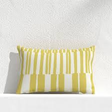 Create a stunning display with halloween decorations designed for outside use. Sale Ends Soon Shop Striped Lines Bamboo 20 X13 Outdoor Pillow Yellow And White Stripes Stagger In Offset Bands Pa Outdoor Pillows Crate And Barrel Pillows