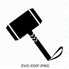 Thor S Hammer Svg Dxf Png Avengers Solid Skills Cricut Stencils Thors Hammer Thor