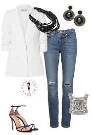 Blazer Jeans Combo Created By Southerndivakp On Shoplook Io Perfect For Date Night Vis Blazer Outfits For Women Blazer With Jeans Blazer Outfits Casual
