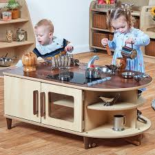 Add a dash of imagination, a splash of excitement and a ton of fun to mealtime with the new and innovative kidkraft chef's cook n create island play kitchen. Island Kitchen Toddler Early Years Direct