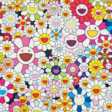 Alternatively, there is a collection of skulls depicted in his work that is equally colorful. Takashi Murakami Heni Leviathan