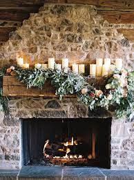 Dramatic Fall Beach Wedding Inspiration Wedding Fireplace Wedding Mantle Floral Garland