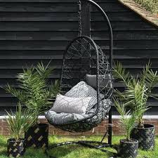 Jhome hammock chair macrame swing with cushion and hanging knits handmade hanging hammock chair for indoor, outdoor, home, bedroom, patio, yard, porch, garden (black) 4.6 out of 5 stars. 21 Hanging Egg Chairs To Buy Garden Egg Chairs For 2021